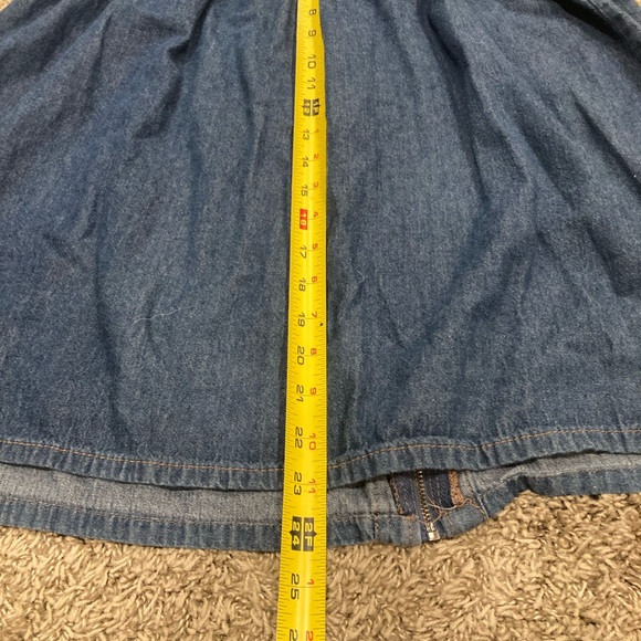 J. Gee sleeveless denim dress full zip front, mocked elastic waist likely a M Sz - Picture 7 of 16